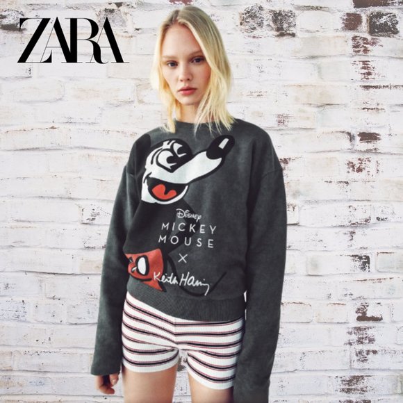 Zara Tops - Zara Reversible Mickey Mouse Disney Keith Haring S
